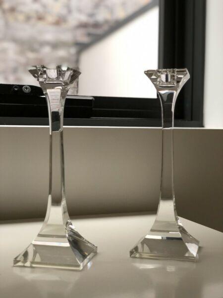 Brand new Exquisite Crystal Candle Holders - 2 x 2 set