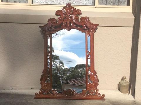 LARGE Wooden Europe palace style floor or wall mirror only $149