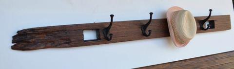 Timber rustic coat rack, 2 available
