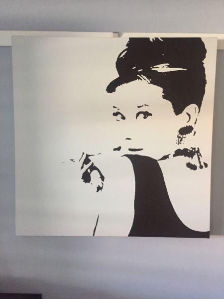 Audrey Hepburn Stretched Box Canvas