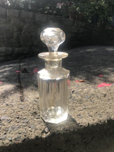 Antique cut glass perfume bottle