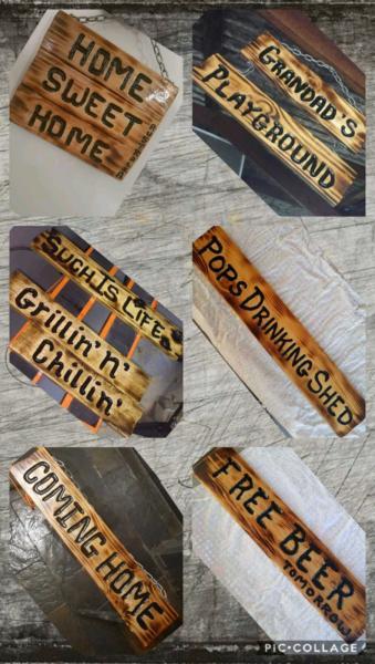 Custom Hand Made Rustic Wooden Signs