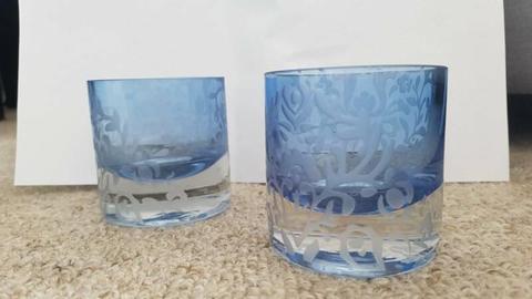Blue candle holders / tealights