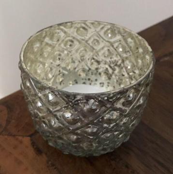 Candles. Tea light candle holders - antique silver