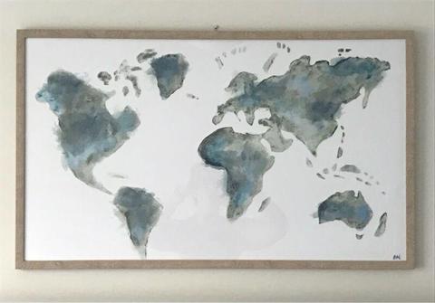 Framed canvas - globetrotter