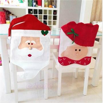 Red Santa Hat Chair Head Cover Christmas Souvenirs Christmas Gift