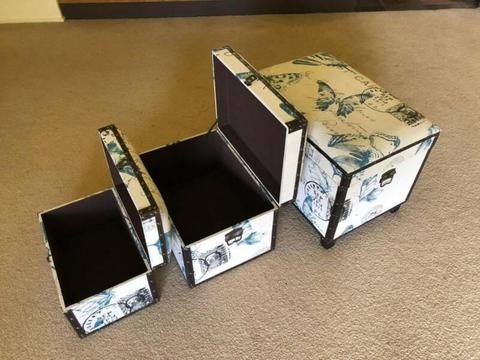 Storage chests, set of Three