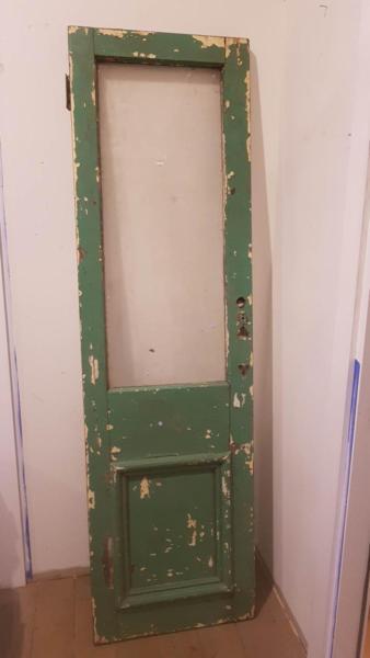 Vintage green french door