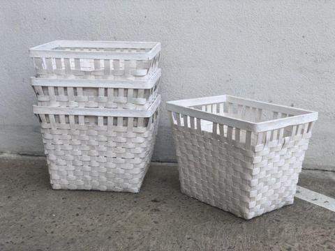 White Ikea KNARRA Baskets large