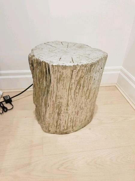 Silver accent tree stump