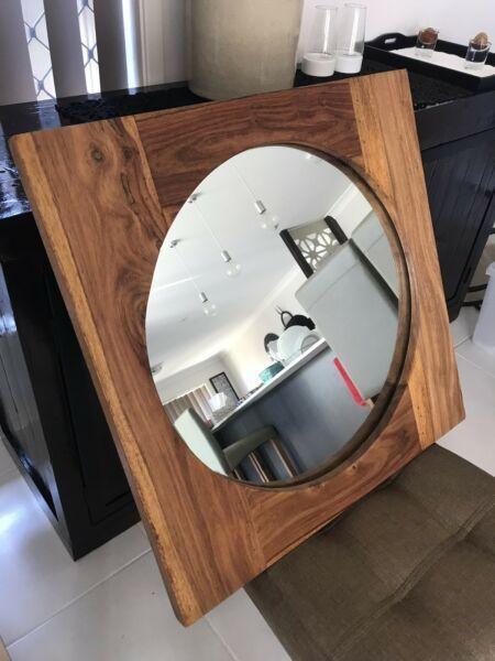 Merbau framed mirror