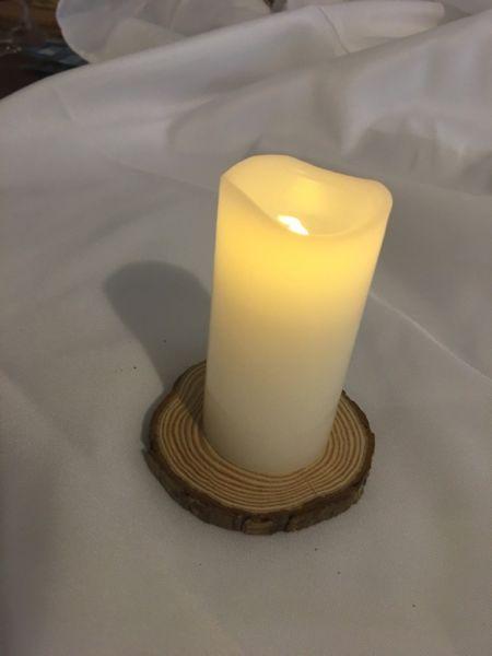 LED Pillar Candles Warm Light Battery Operated x 6 candles