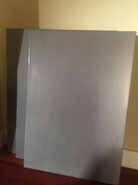 STAINLESS STEEL MAGNETIC WHITE BOARDS x3