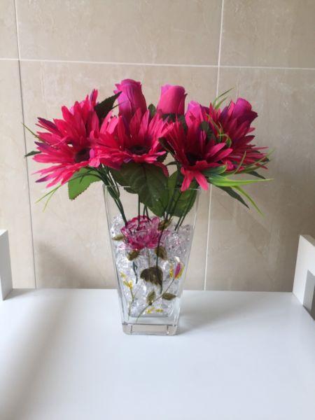 Vase and flower