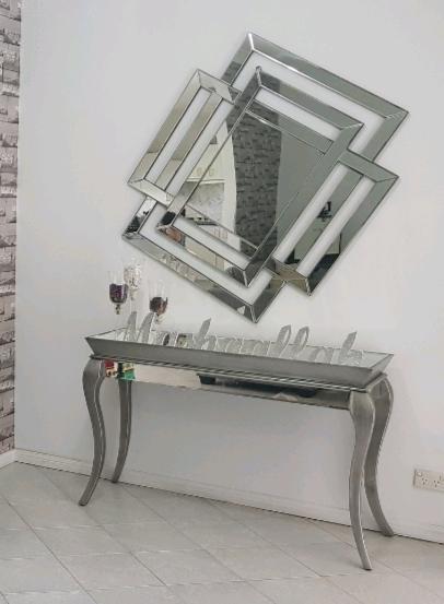 wall mirror with console