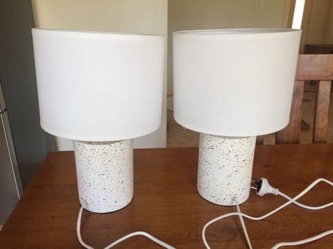 Pair lamps - 35cm high
