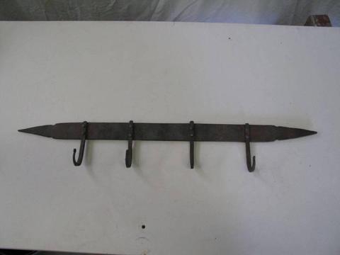 Hand forged coat rack
