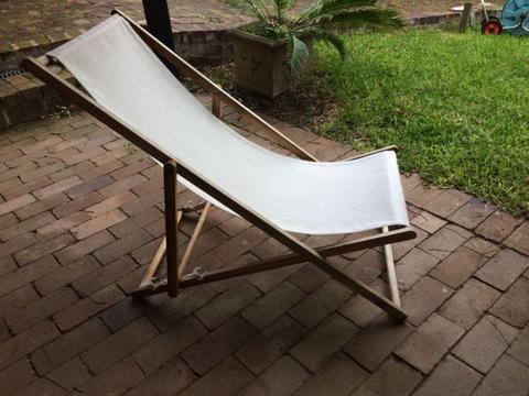 canvas reclining chair, folds