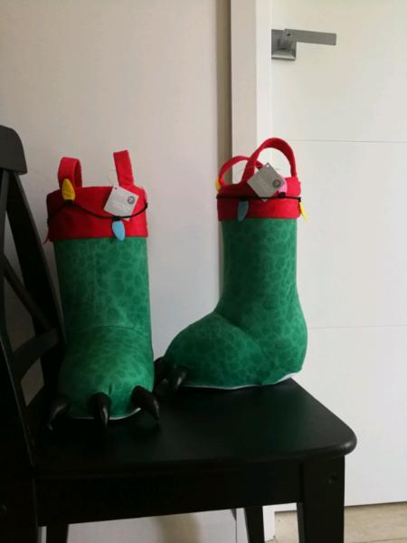 Christmas decoration boots storage