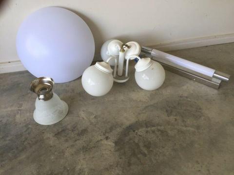 Assorted light fittings