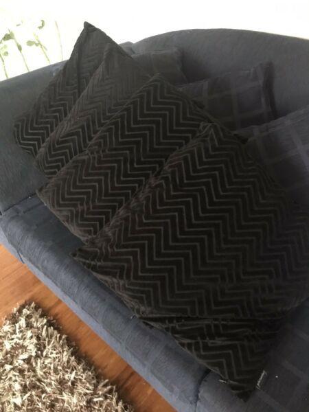 Black cushions