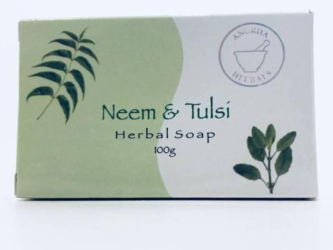Neem and Tulsi Soap x 4 or 8 Bars ANOKHA HERBALS brand