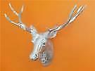 New Silver Colour Resin Lipped Deer Head Wall Mount D