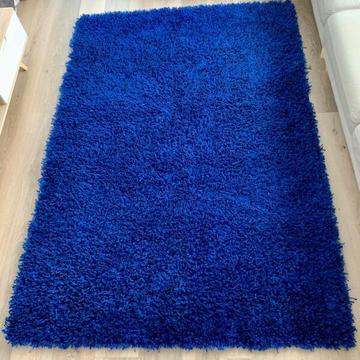 NAVY BLUE shag pile rug