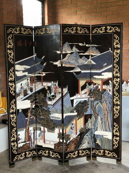 Chinese Lacquer Screen/Room Divider