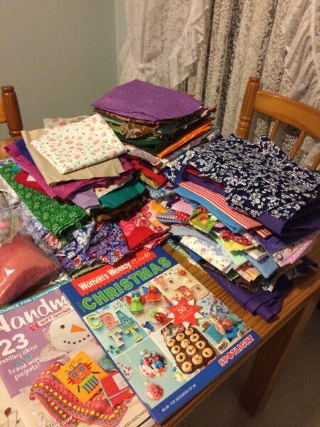 Heaps of material good for Quilting and lots more