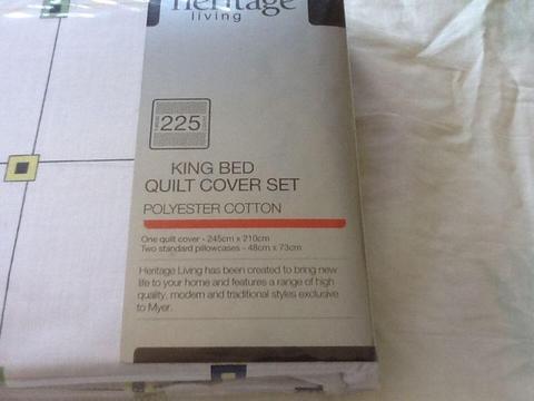 King Bed Quilt Cover Set - New and Unopened