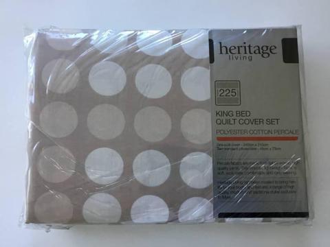 King Size Bed Quilt Cover Set - Myer Brand - Brand New