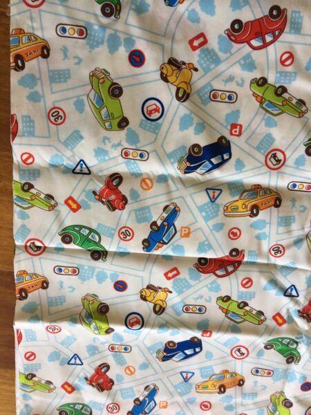 2.6 metres of new cotton car patchwork fabric