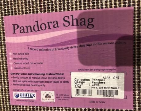 Pandora Shag XXLarge Floor Rug Carpet