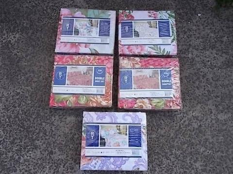 5 x SETS NEW FLORAL SUMMER BED SHEETS