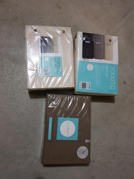 3 x brand new king size sheets