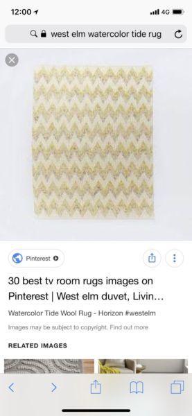 West Elm 100% Wool Rug