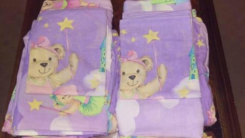 2 Single Bed Sheet sets - Fairy Teddies in tutu