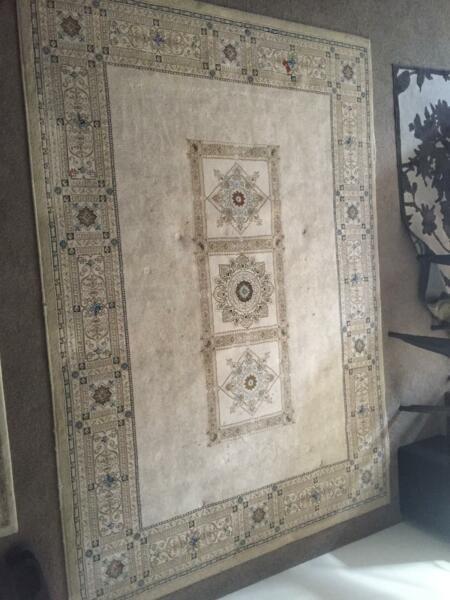 Large Persian wool like rug reduced $150 have match hallway rugs