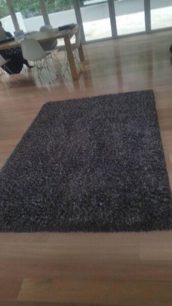 Dark grey / light grey shag rug 160 cm x 230 cm