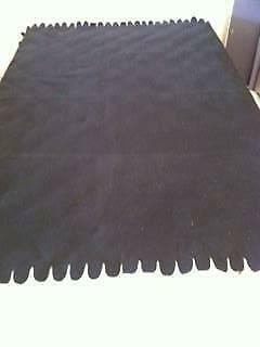 1 Large Black Blanket with Fringe