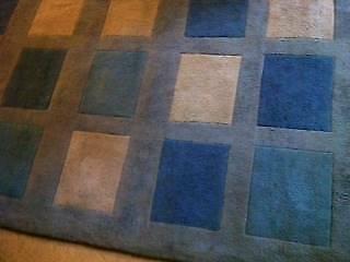1 Blue Coloured Square Pattern Carpet
