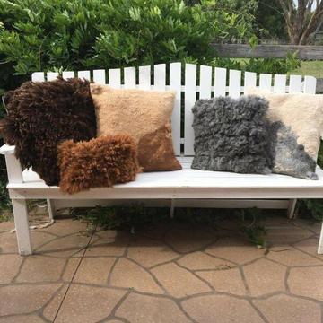 Felted Cushions, Spinnng Fleece and $10 per metre designer fabric