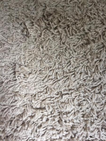 Hallway shag pile taupe rug