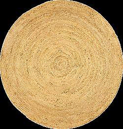 100% Jute Circle Rug