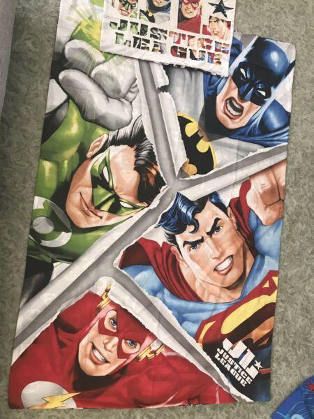 Justice League single bed quilt cover