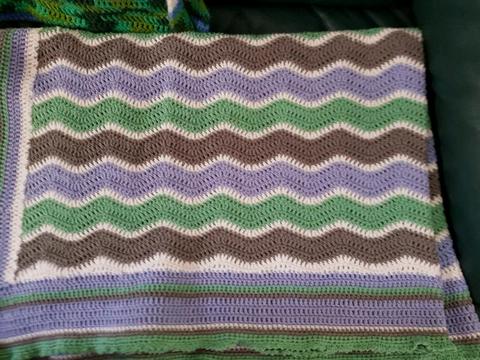 Crochet cotton blanket