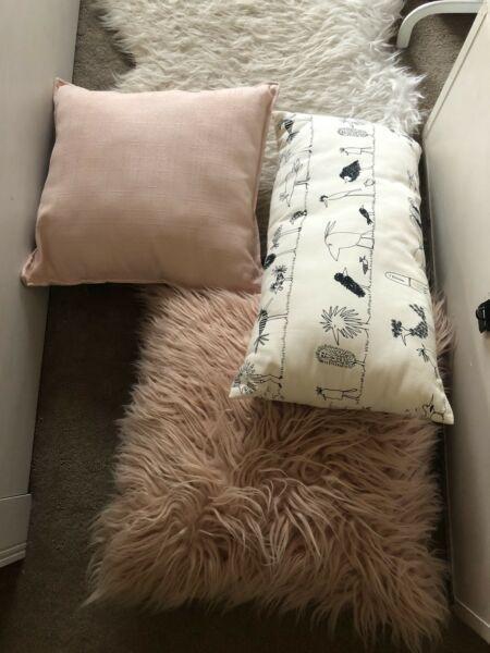 assorted pillows