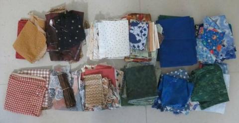 MATERIAL FOR PATCHWORK/QUILTING WITH THREE BOOKS