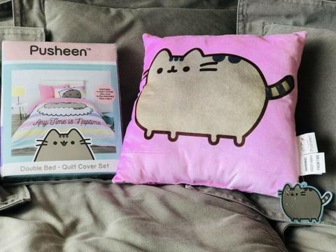 Pusheen Quilt Cover (Double bed) Set plus Cushion